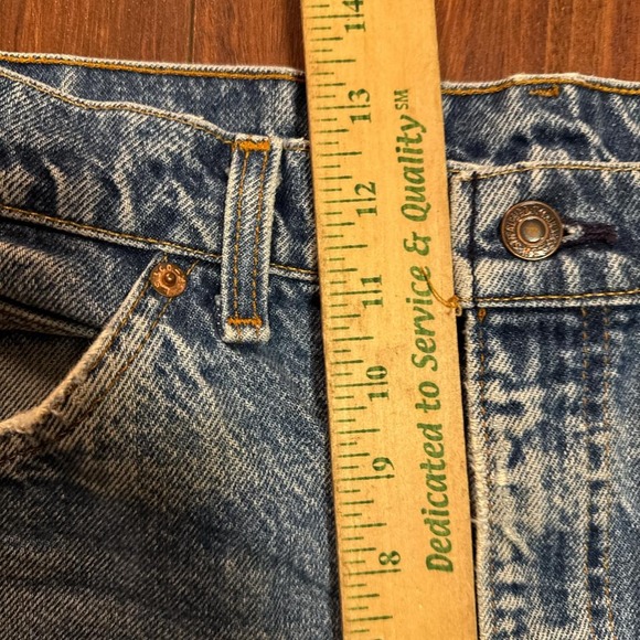 Vintage Levi's 515 Orange Tab Blue Bootcut Jeans Size Mens 34 x 25 - Picture 6 of 8